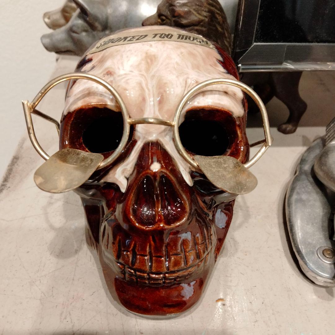 50s レア シール JAPAN刻印 スカル　ドクロ　マーブル　ビンテージ