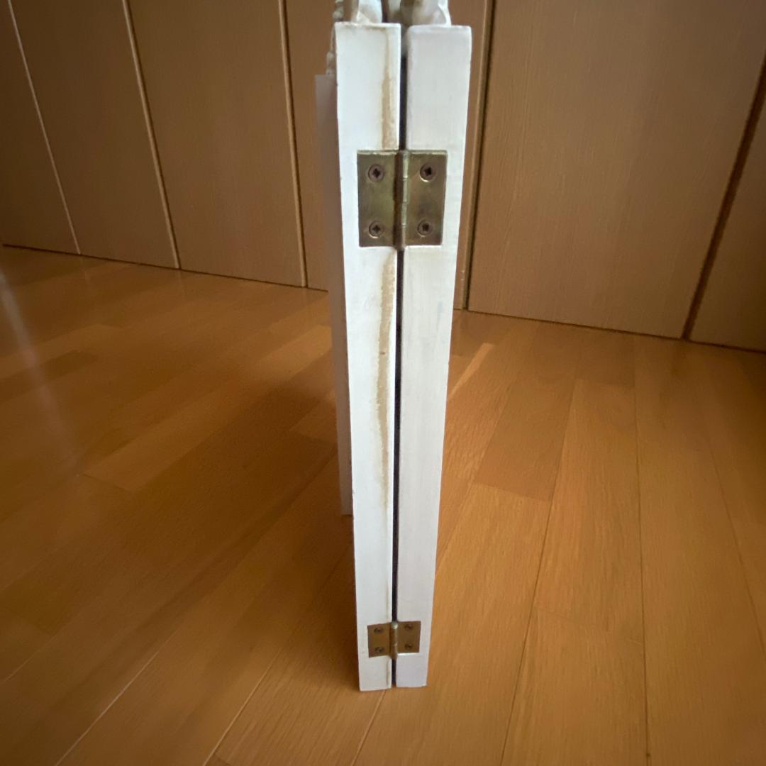 イタリア製 アンティーク風 卓上ミラー 壁掛け鏡 三面鏡