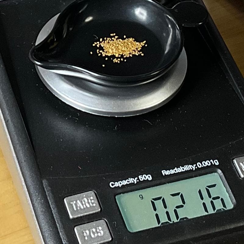 コ*ん様 ★砂金★北海道新十津川町　総富地川産★ 0.216g