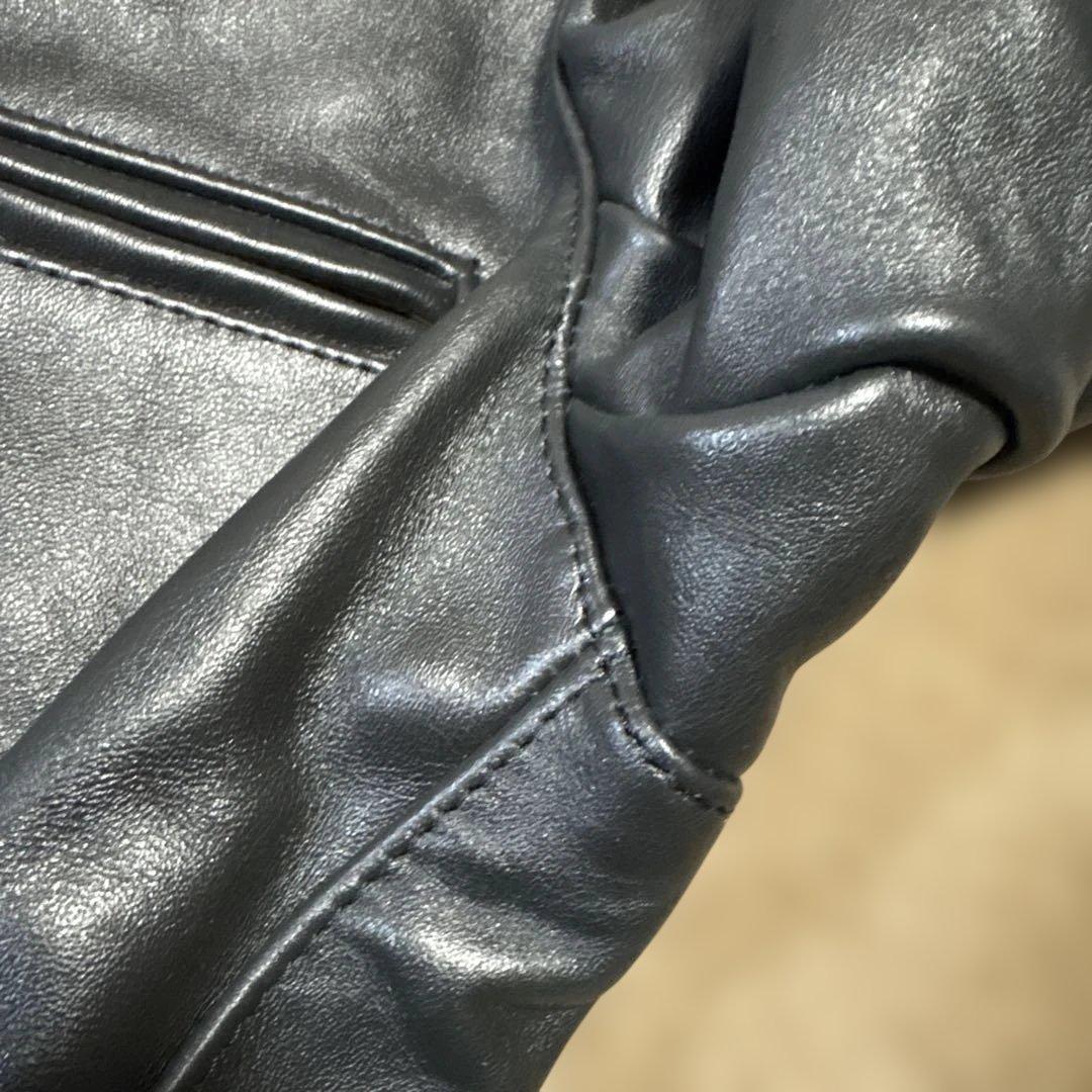 36inch 美品　バンソンB ブラック　レザー　シングルライダースジャケット