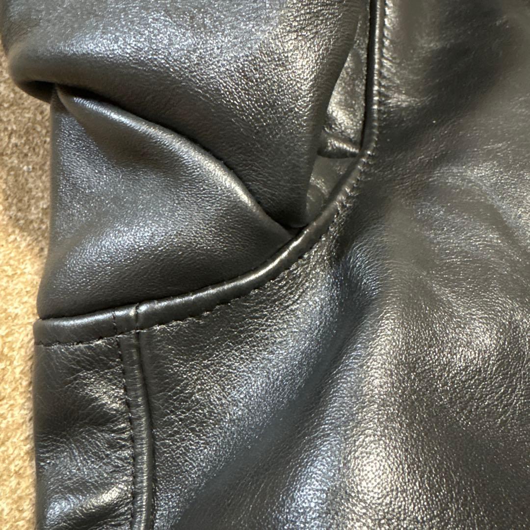 36inch 美品　バンソンB ブラック　レザー　シングルライダースジャケット