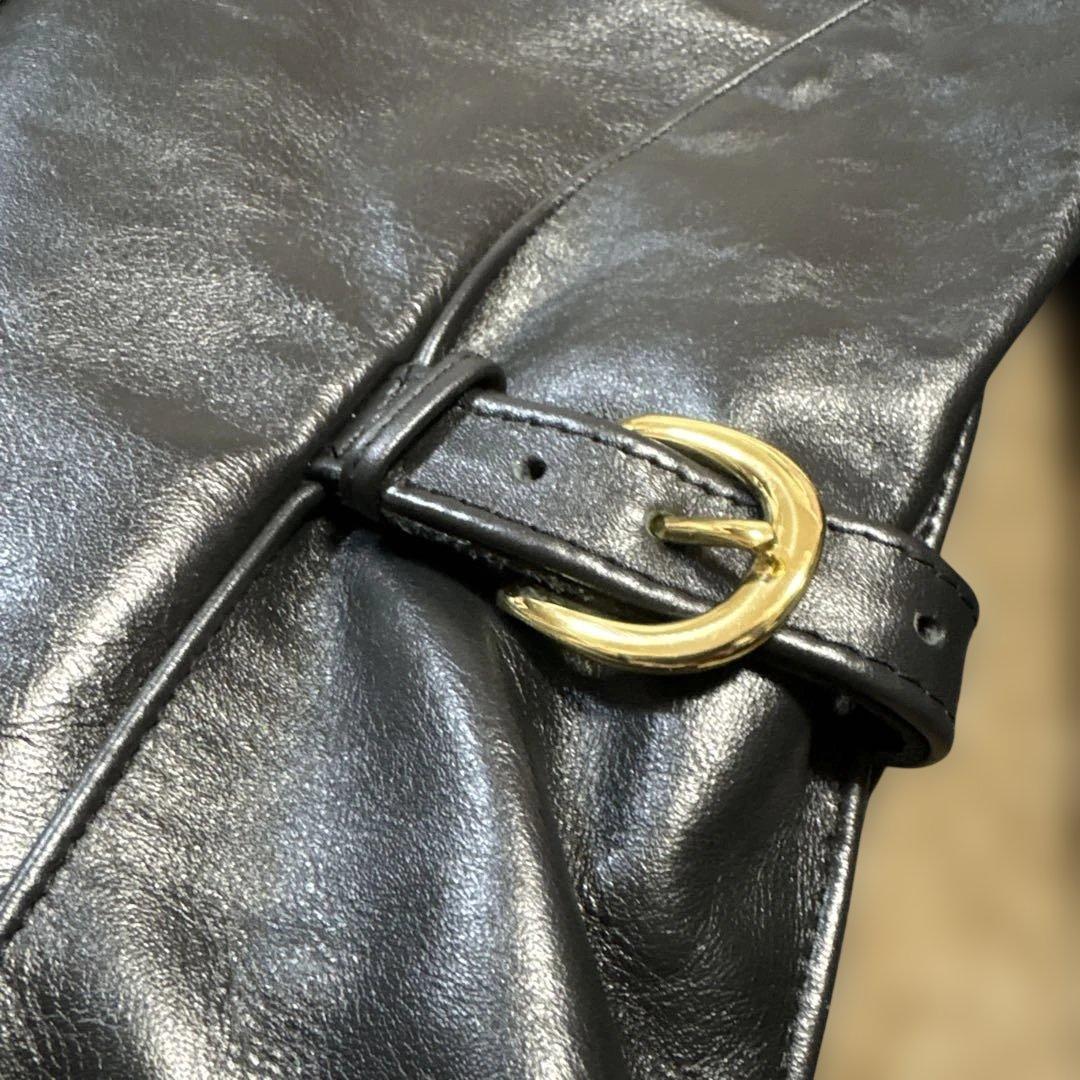 36inch 美品　バンソンB ブラック　レザー　シングルライダースジャケット