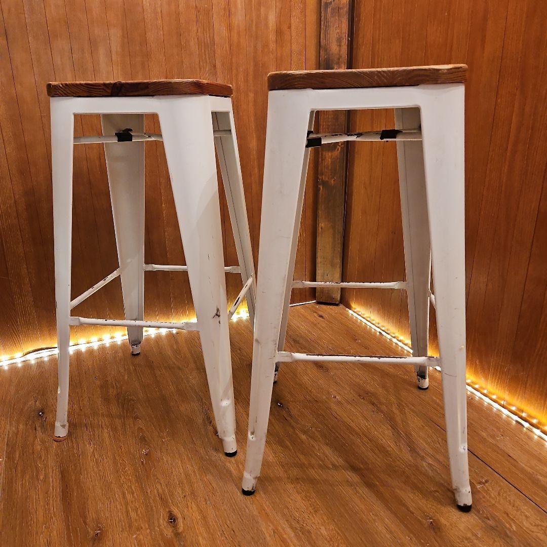 ２脚セット スタッキングスツール ヴィンテージスツール カウンターチェア