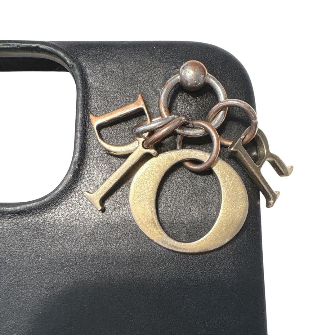 ［正規品］Dior ディオール　iPhone 14ケース　黒 キルティング