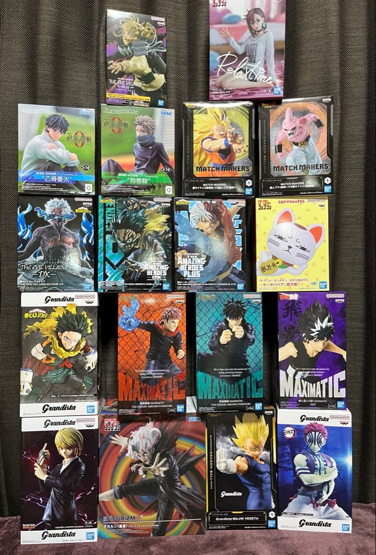 NARUTO ヒロアカ ワンパンマン 猗窩座等　プライズセット 18点