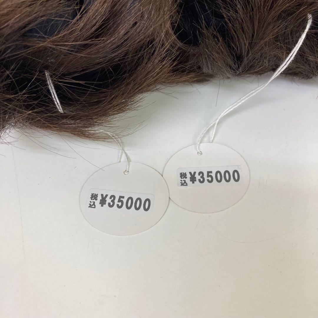 g514-28 フルウイッグ　ウィッグ　人毛ミックス　MIX 軽量　未使用