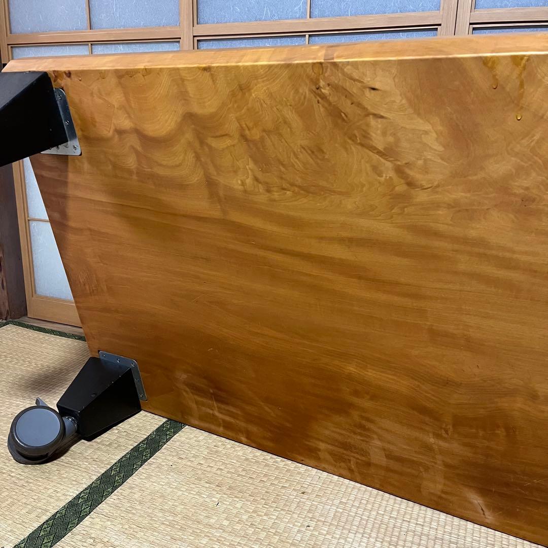 9/30まで掲載！　一枚板　ローテーブル　キャスターつき　コーヒーテーブル