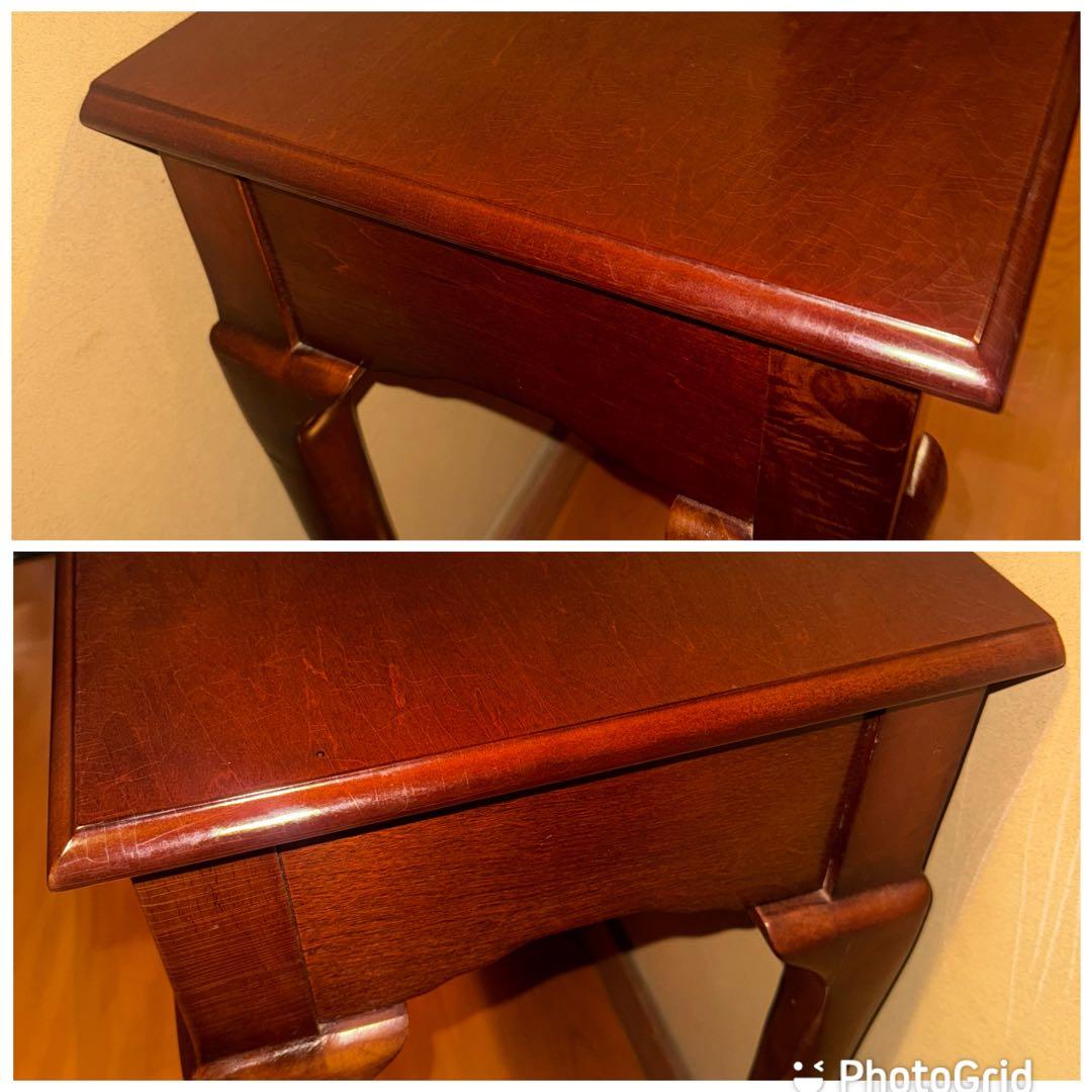 アンティーク　コンソールテーブル　引出し付き　猫脚