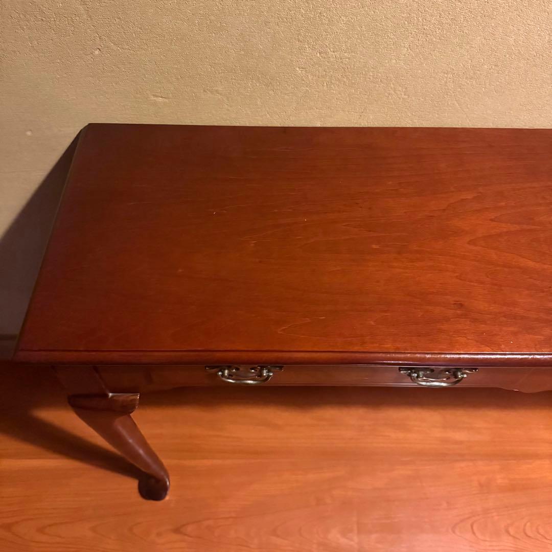 アンティーク　コンソールテーブル　引出し付き　猫脚