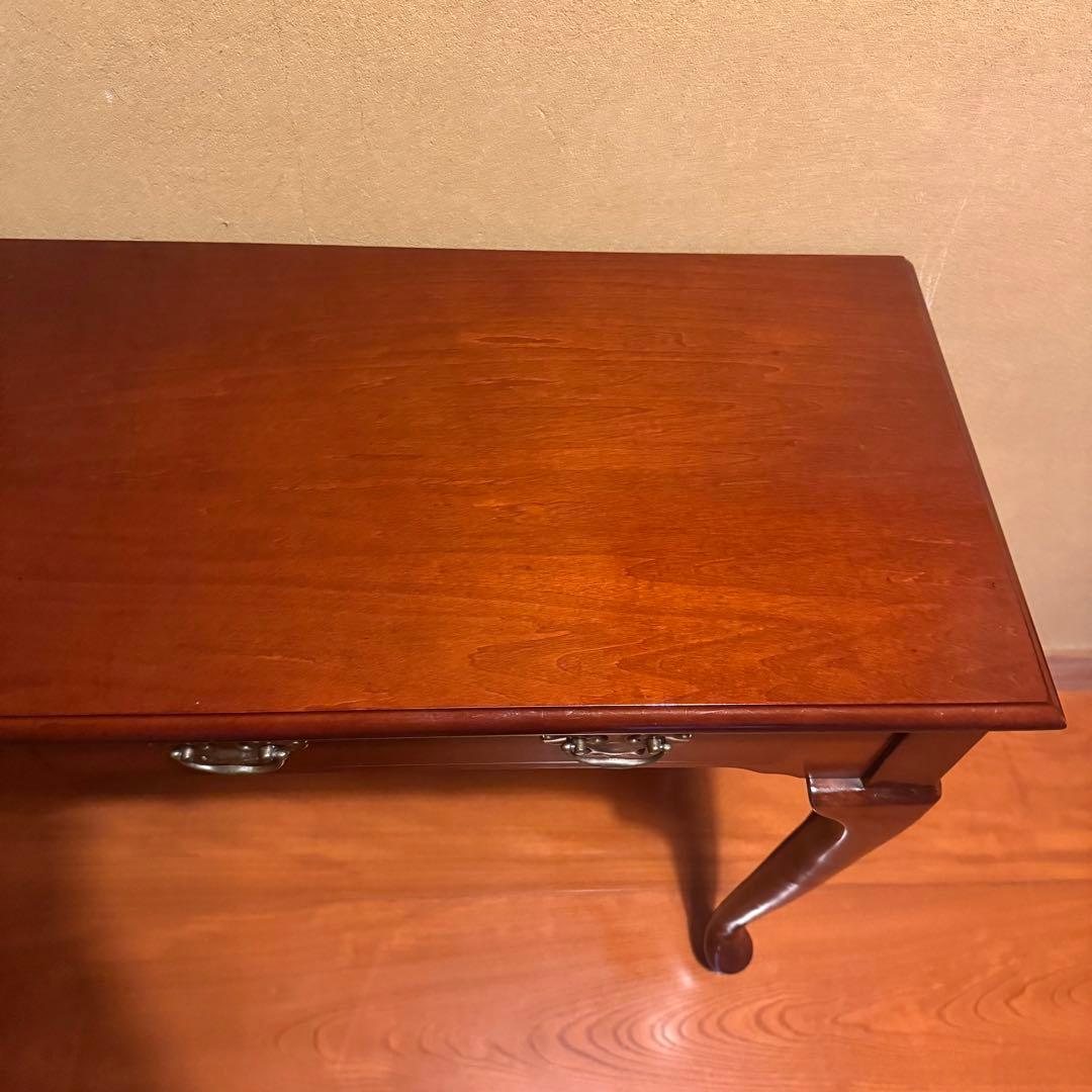 アンティーク　コンソールテーブル　引出し付き　猫脚