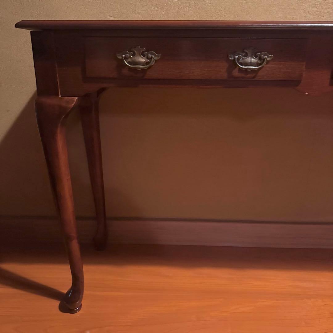 アンティーク　コンソールテーブル　引出し付き　猫脚