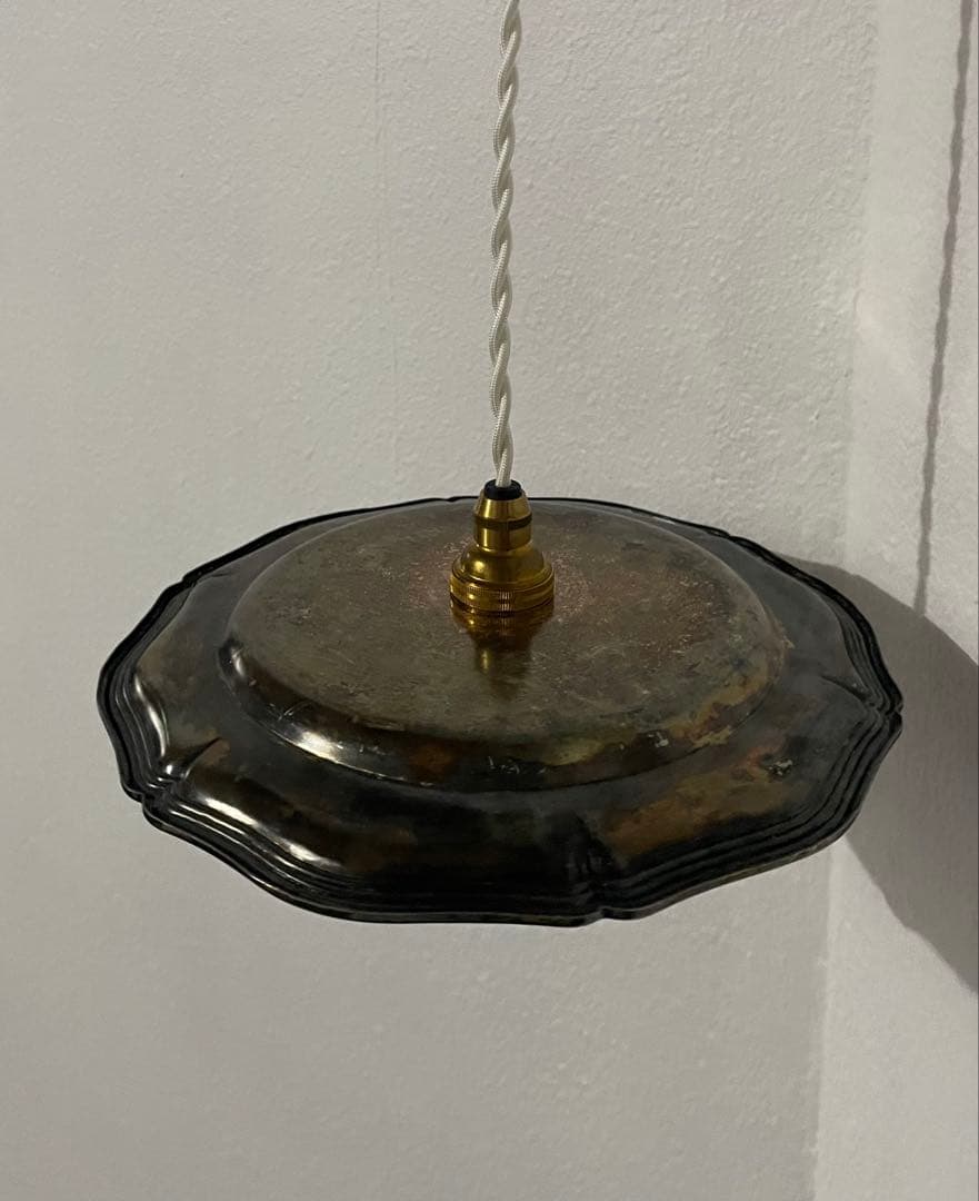 早い者勝ち価格♪　アンティーク　花リム　ランプシェード　ペンダントライト　激レア