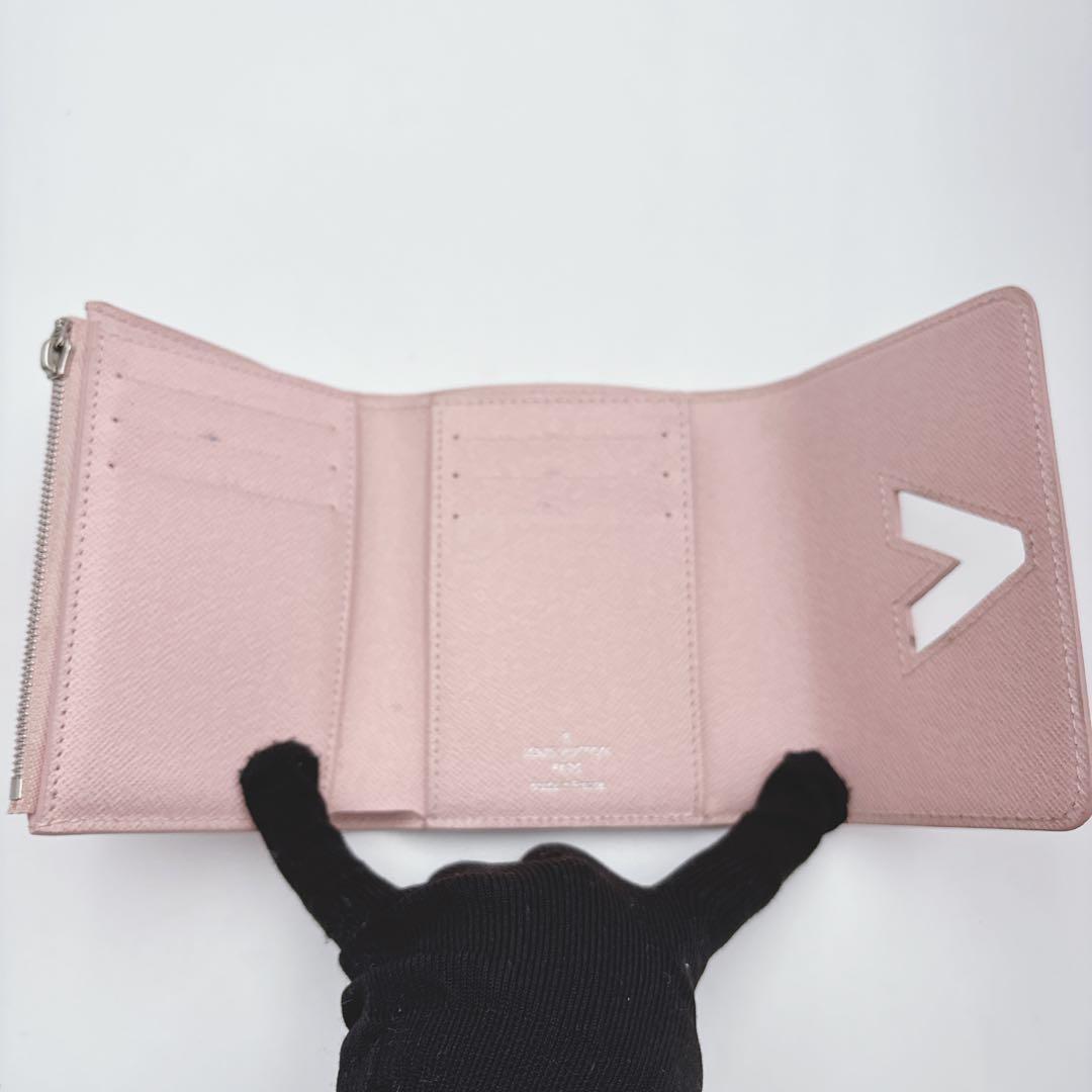 ルイヴィトン ポルトフォイユ ツイスト コンパクト XS ピンク 三つ折り エピ