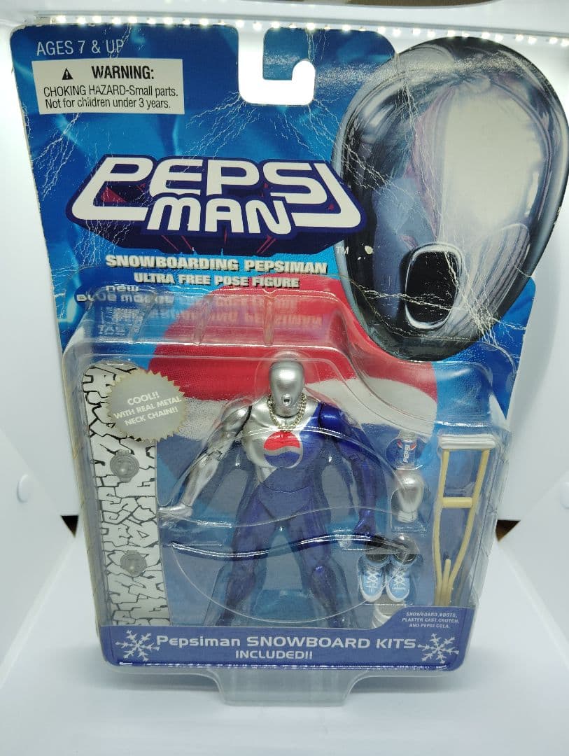 未開封　ペプシマン　ウルトラフリーポーズフィギュア(スノーボード・ブルー)