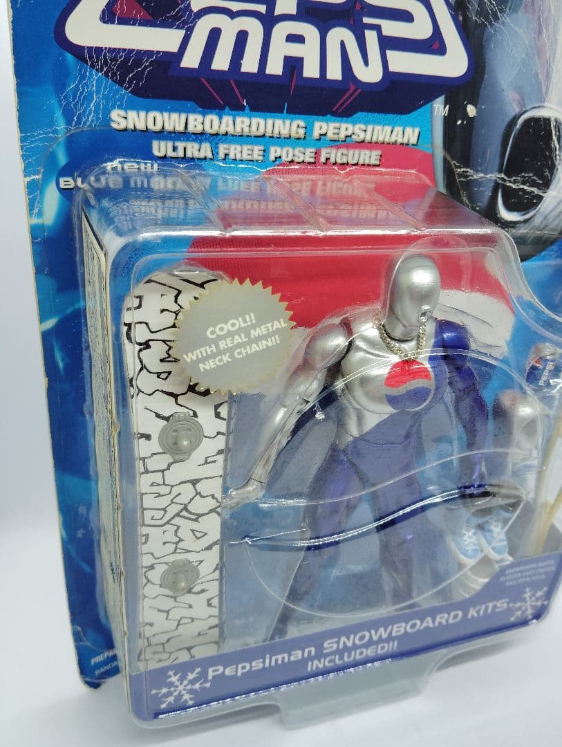 未開封　ペプシマン　ウルトラフリーポーズフィギュア(スノーボード・ブルー)