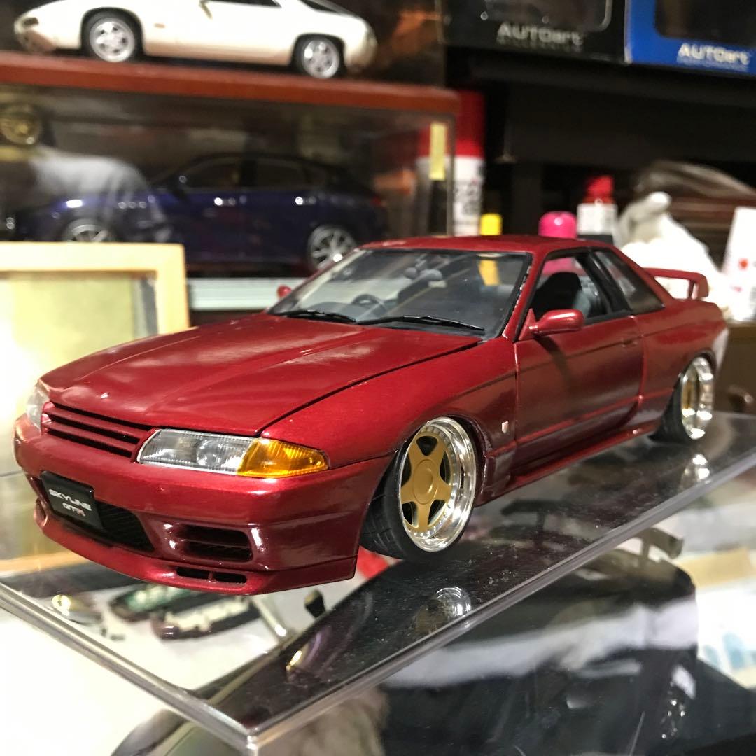 1/18京商製スカイライン GTR ミニカー 赤カスタム