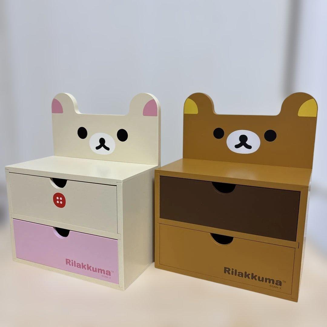 ₍*̑様 リラックマ、コリラックマ木製ミニチェスト