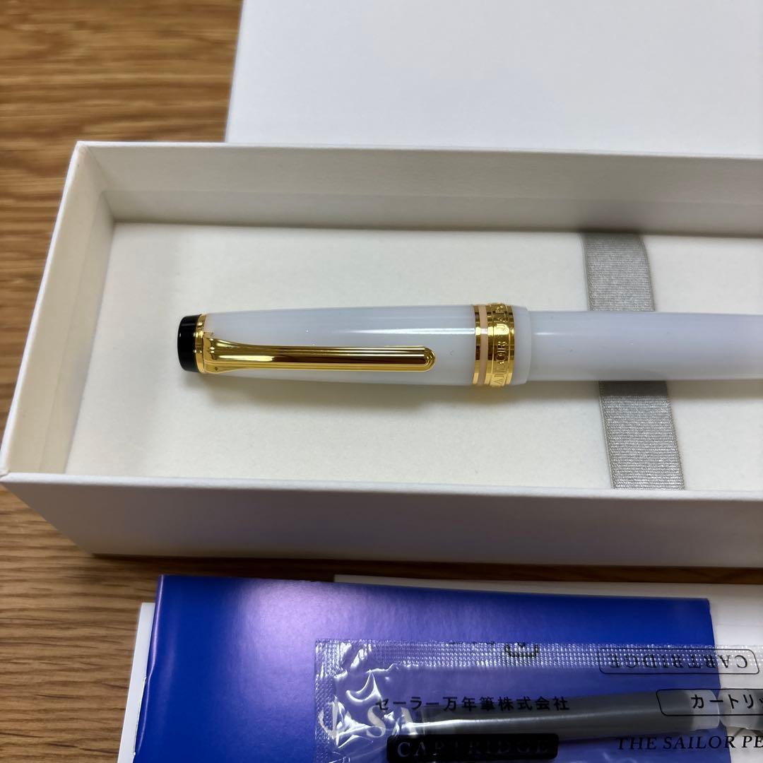 試筆のみ セーラー万年筆 四季織　万年筆　垂雪　MF 中細
