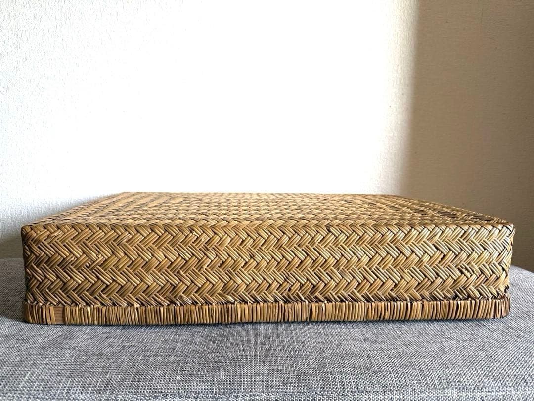 稀少 古道具 鳥越竹細工 竹籠 浅型 行李 鳥越 鈴竹 アンティーク