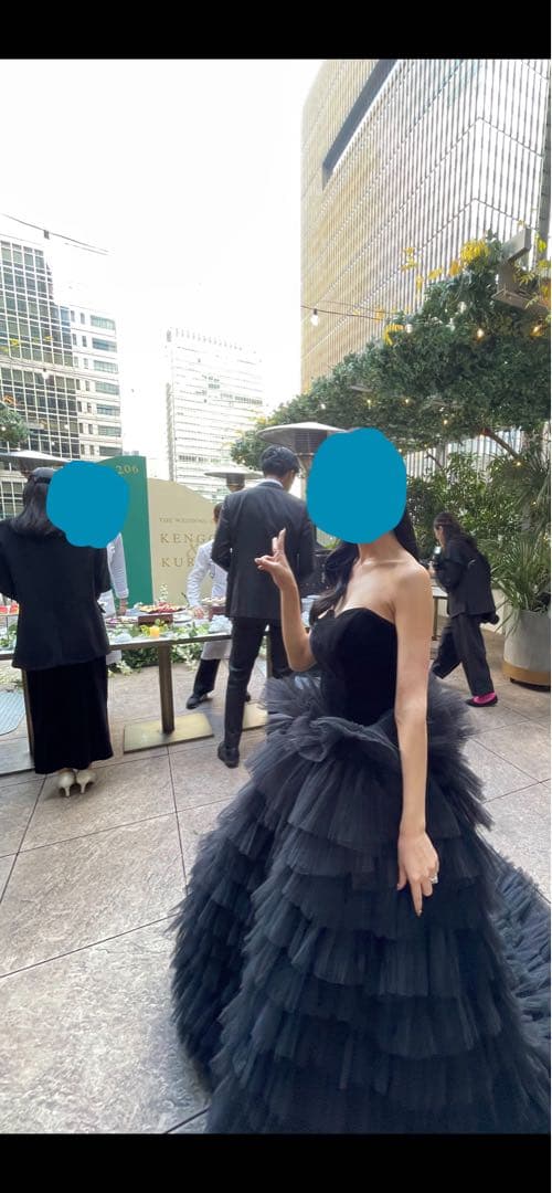 ブラックベロアチュールドレス