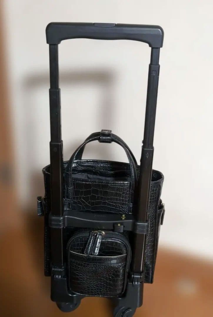SWANY キャリーバッグ ブラック クロコ型押