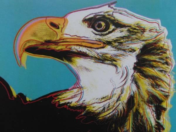 WARHOL、BALD EAGLE、希少画集画、新品高級額、額装付