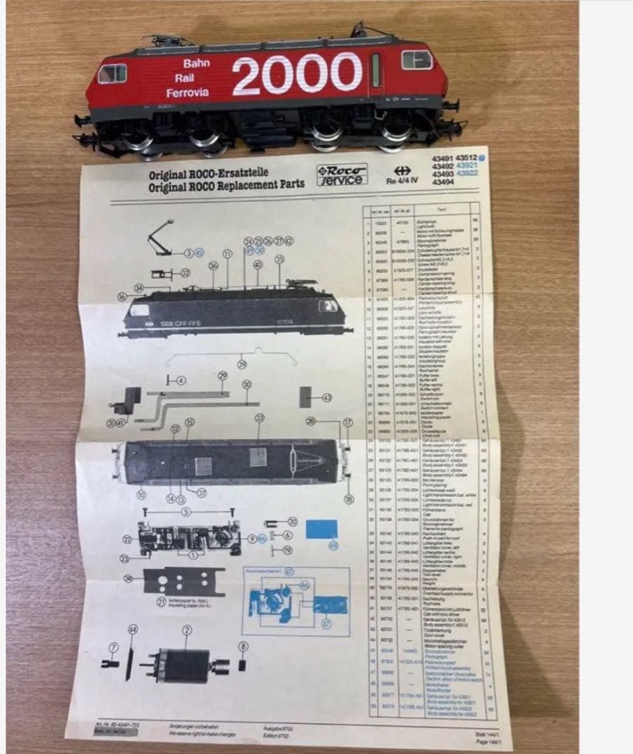Roco HOゲージ　電気機関車　客車4両　(路面電車　はジャンク) カタログ