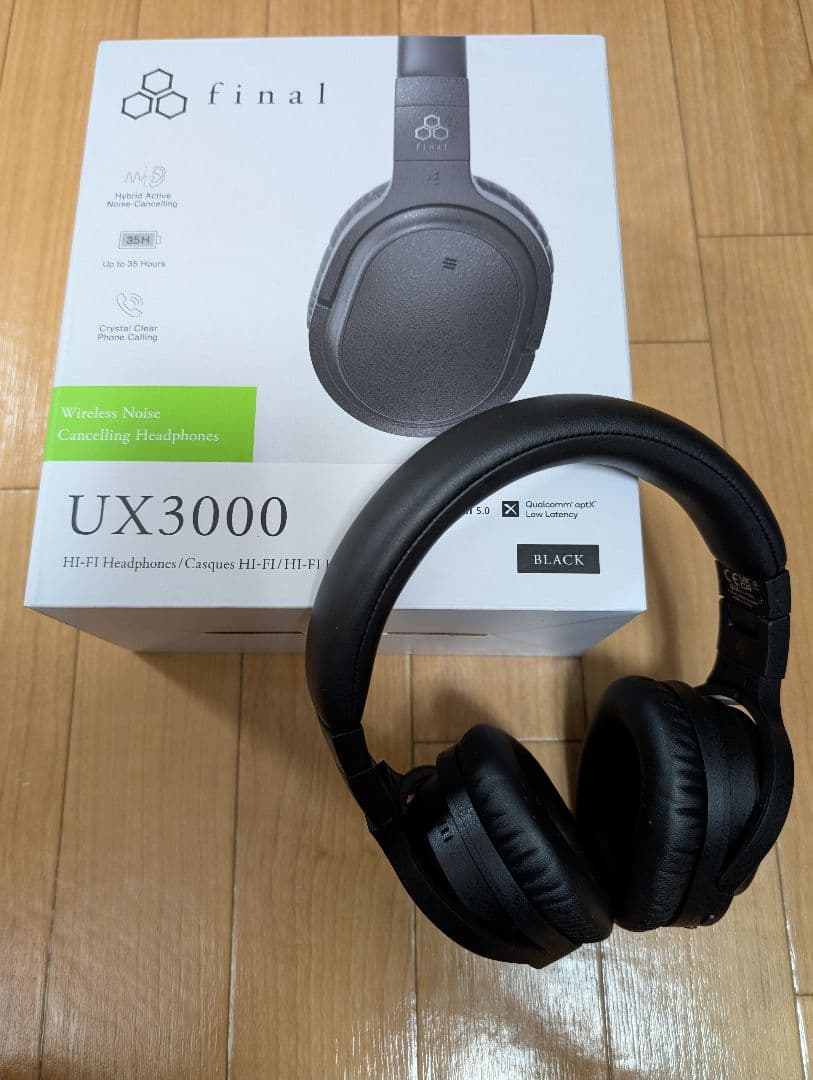 final UX3000 ワイヤレスヘッドフォン ブラック