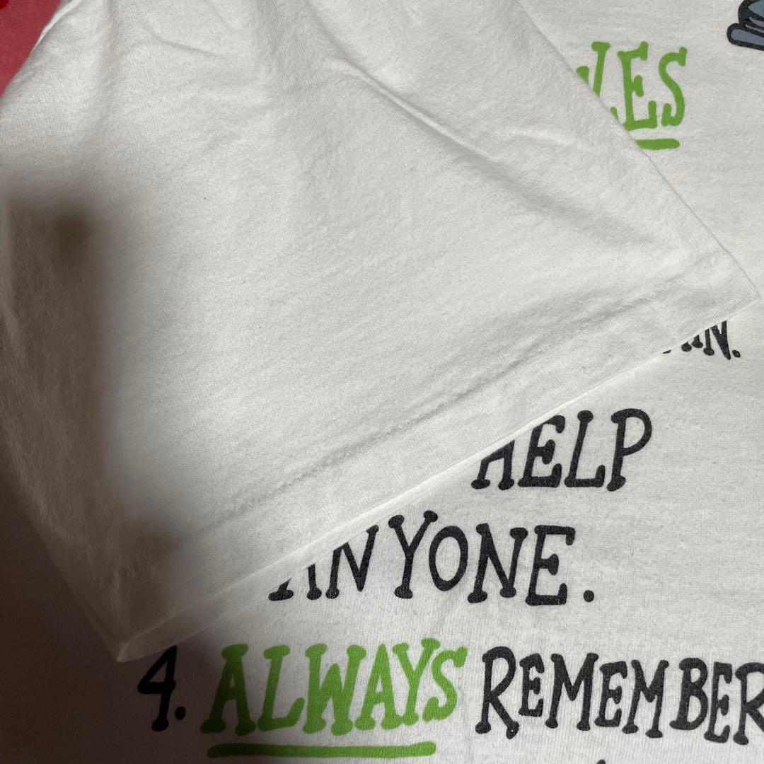 90sヴィンテージtシャツ セサミストリート オスカー 白 XL キャラクターT