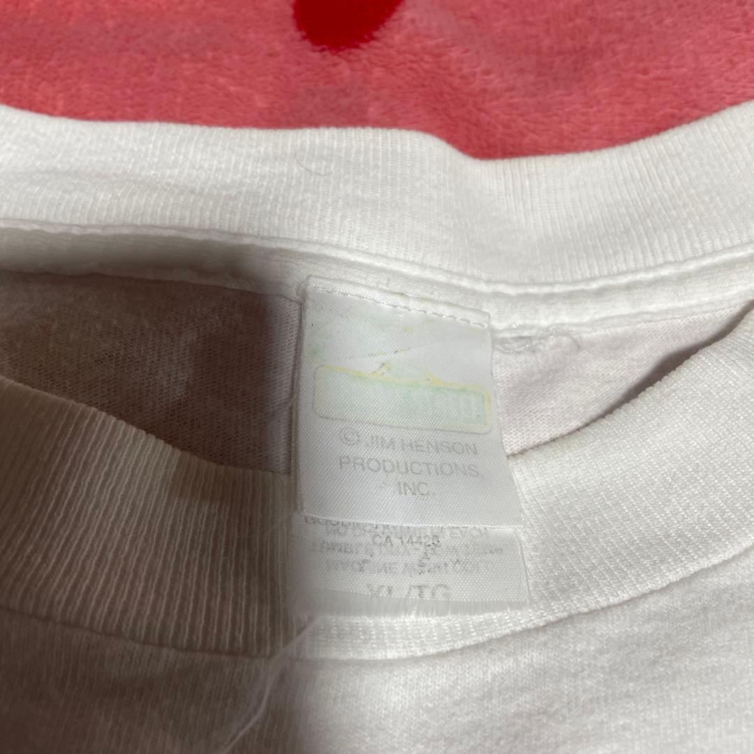 90sヴィンテージtシャツ セサミストリート オスカー 白 XL キャラクターT