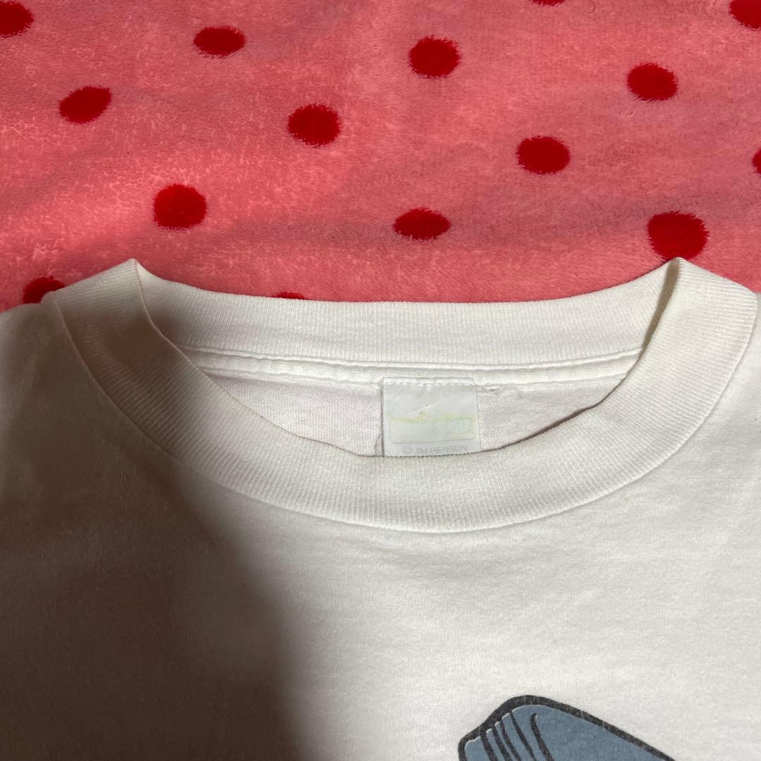 90sヴィンテージtシャツ セサミストリート オスカー 白 XL キャラクターT