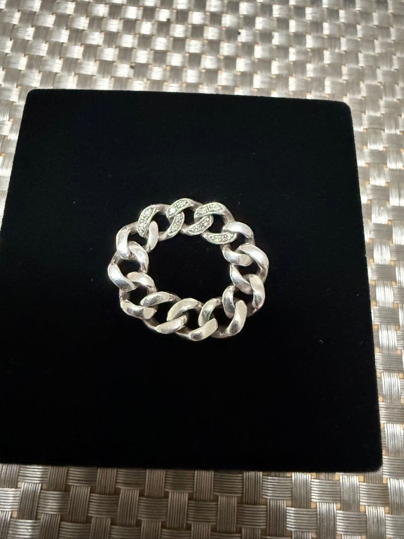 【 RATS 】CHAIN RING SILVER WITH DIAMOND