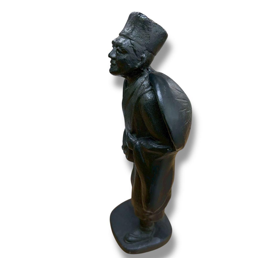 【未使用】盛岡 南部鉄器 松尾芭蕉 像 20㎝ 南部鉄器会館購入品