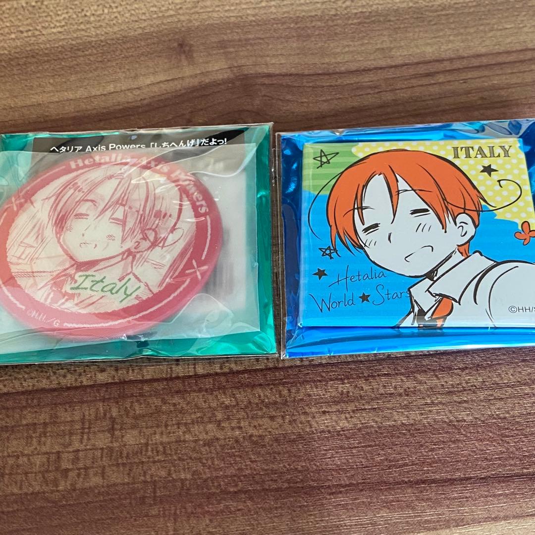 R*O様 ヘタリア イタリア アニメガ スクエア缶バッジ チェンジング缶バッジ