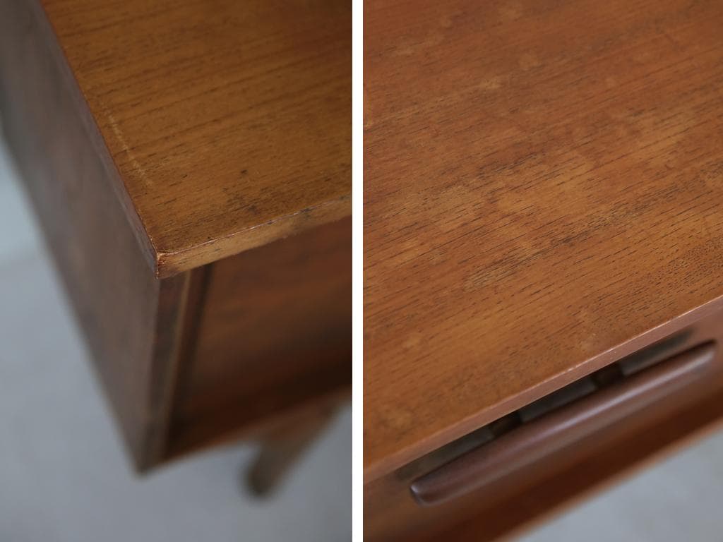 英国アンティークチーク古木サイドボード/木製キャビネット/チェスト(91-142