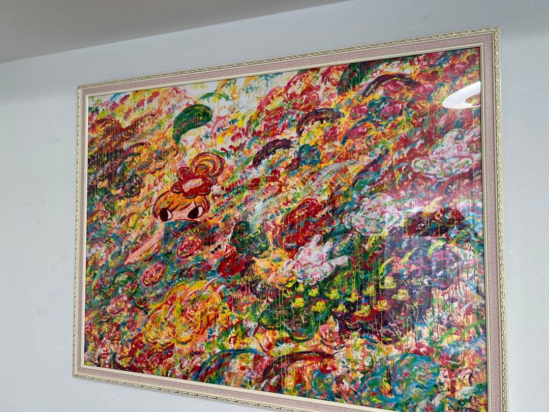 今だけ　ロッカクアヤコのシルクスクリーン「Untitled」　額装