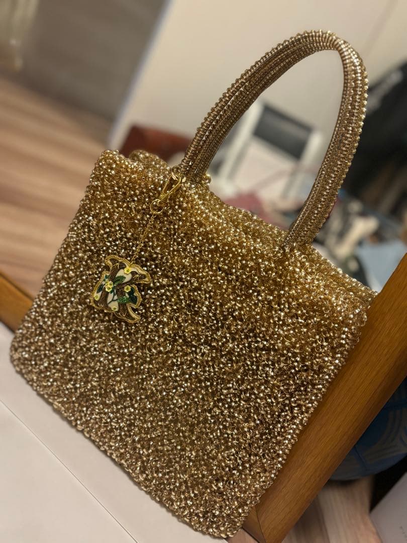 Anteprima ゴールド アンテプリマ リボンモチーフワイヤーバッグ 美品