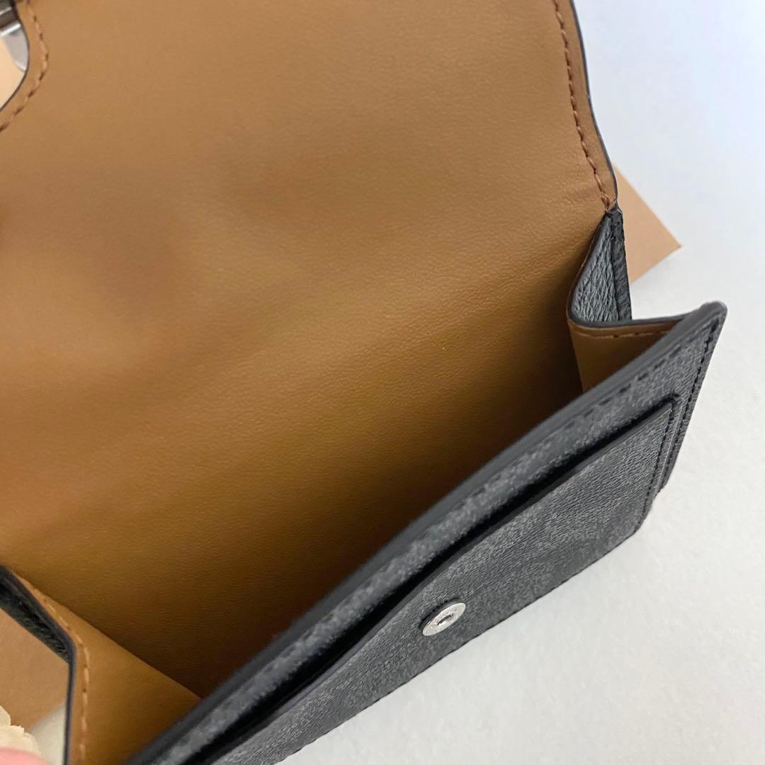 新品　正規品☆COACH コーチ　折り財布 ブラック　二つ折り財布