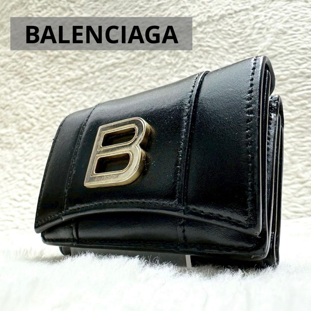 BALENCIAGA バレンシアガ アワーグラス 財布 ミニウォレット Bロゴ