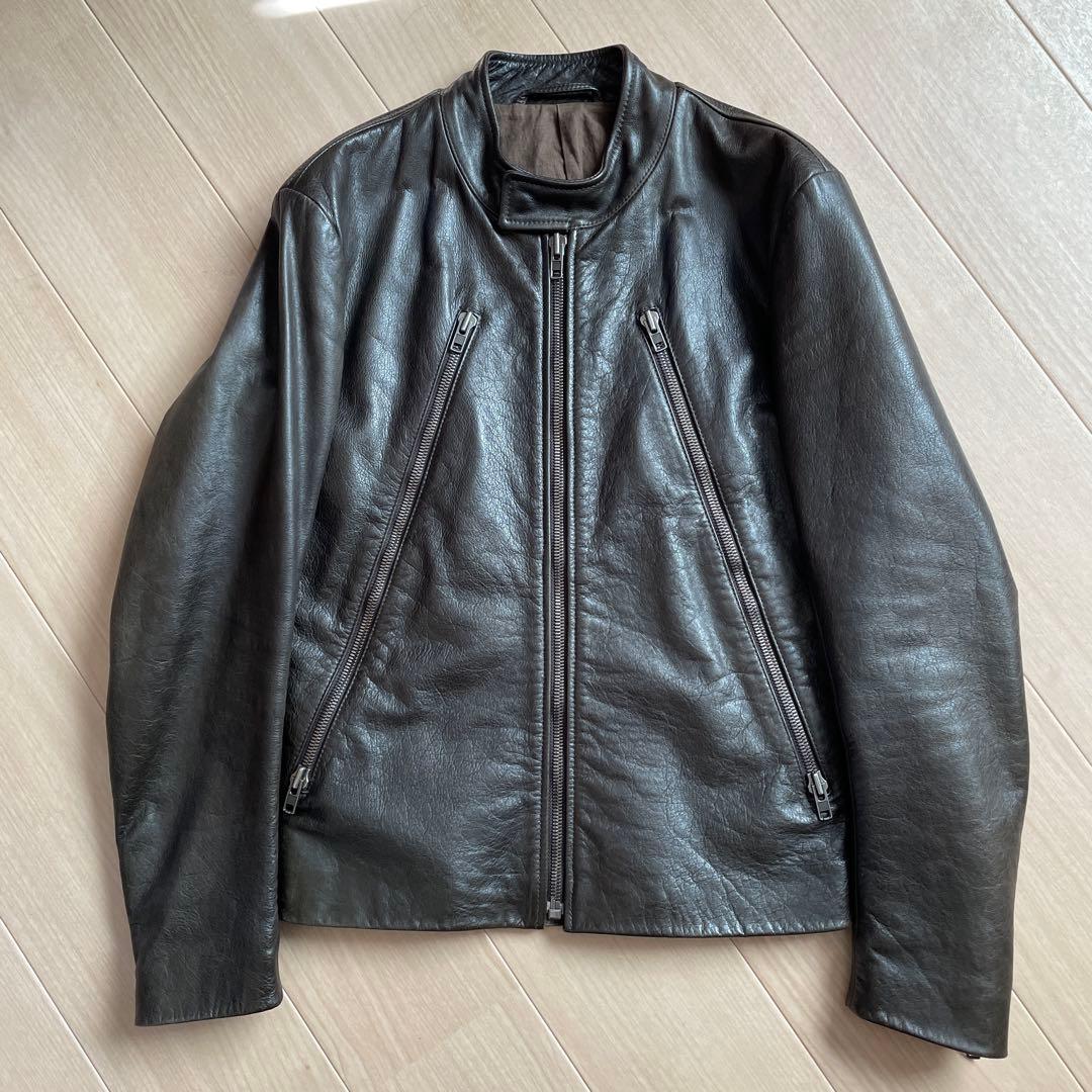 メゾンマルタンマルジェラ ハの字ライダース 46 ダークブラウン アーカイブ