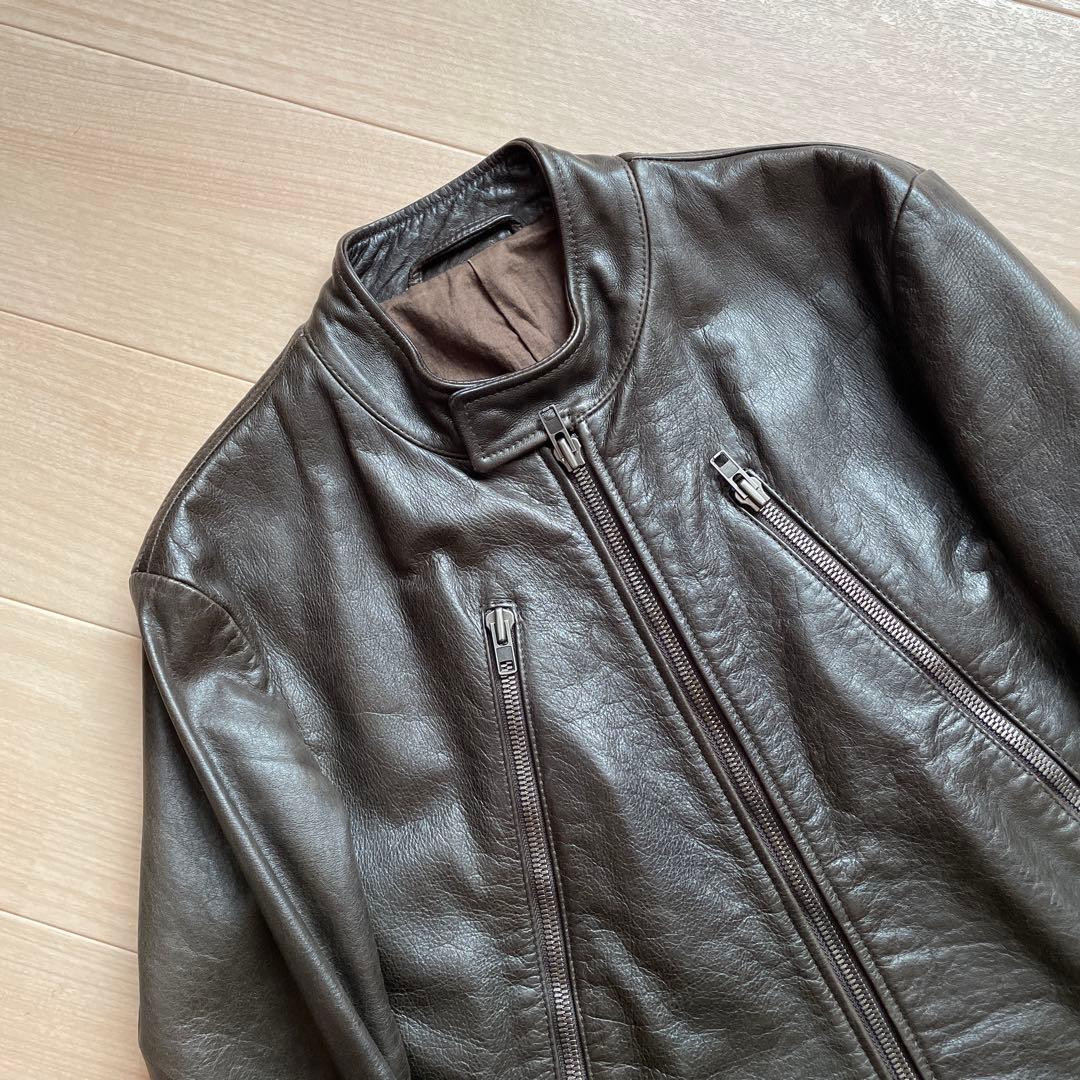 メゾンマルタンマルジェラ ハの字ライダース 46 ダークブラウン アーカイブ