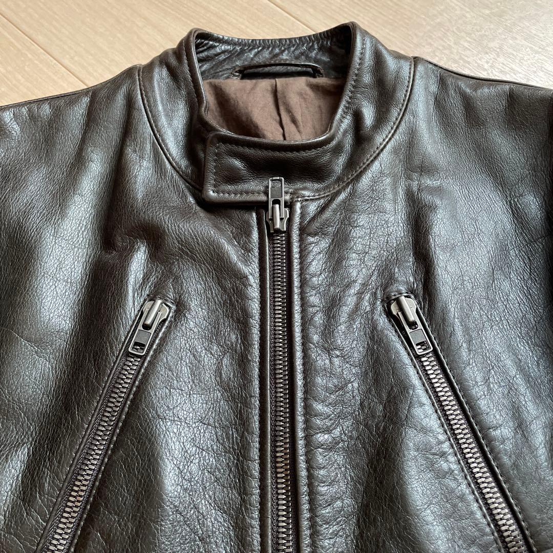 メゾンマルタンマルジェラ ハの字ライダース 46 ダークブラウン アーカイブ