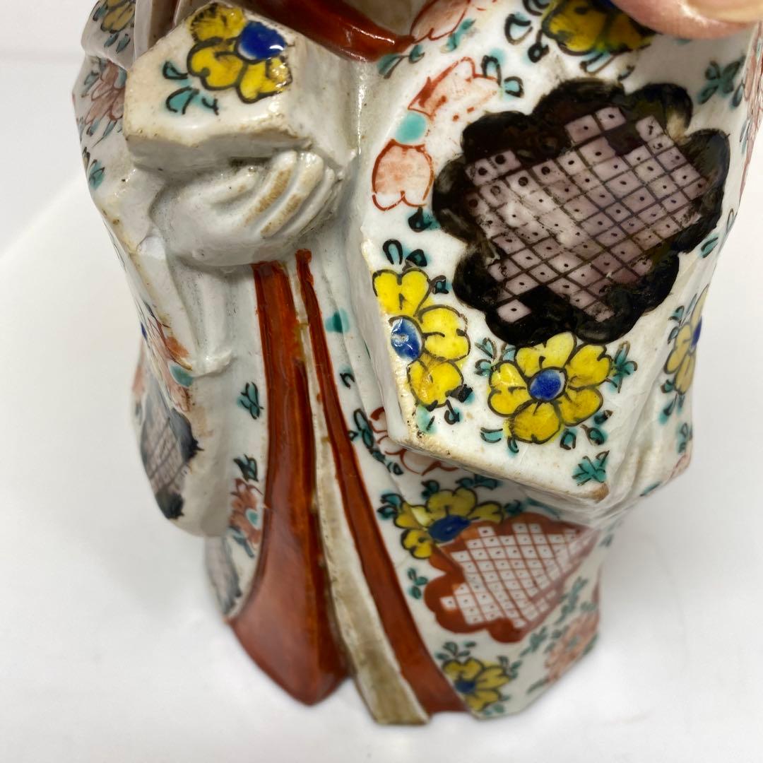 江戸時代　極彩色お多福　伏香炉　タニサ　東さ7-0130☆2F