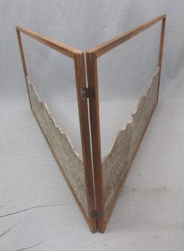 虫喰い地焼杉板風炉先屏風 [B33582]