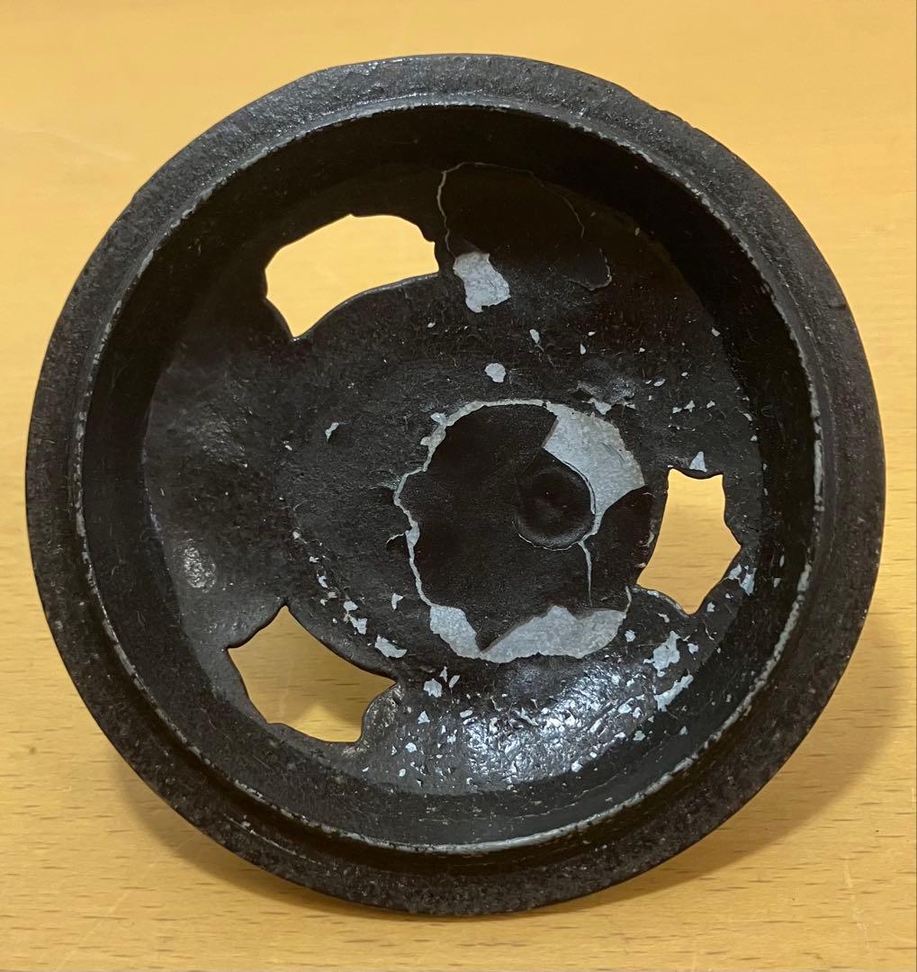 【香炉】三脚獅子摘龍紋獣　耳香炉　香爐　香道具　 古道具