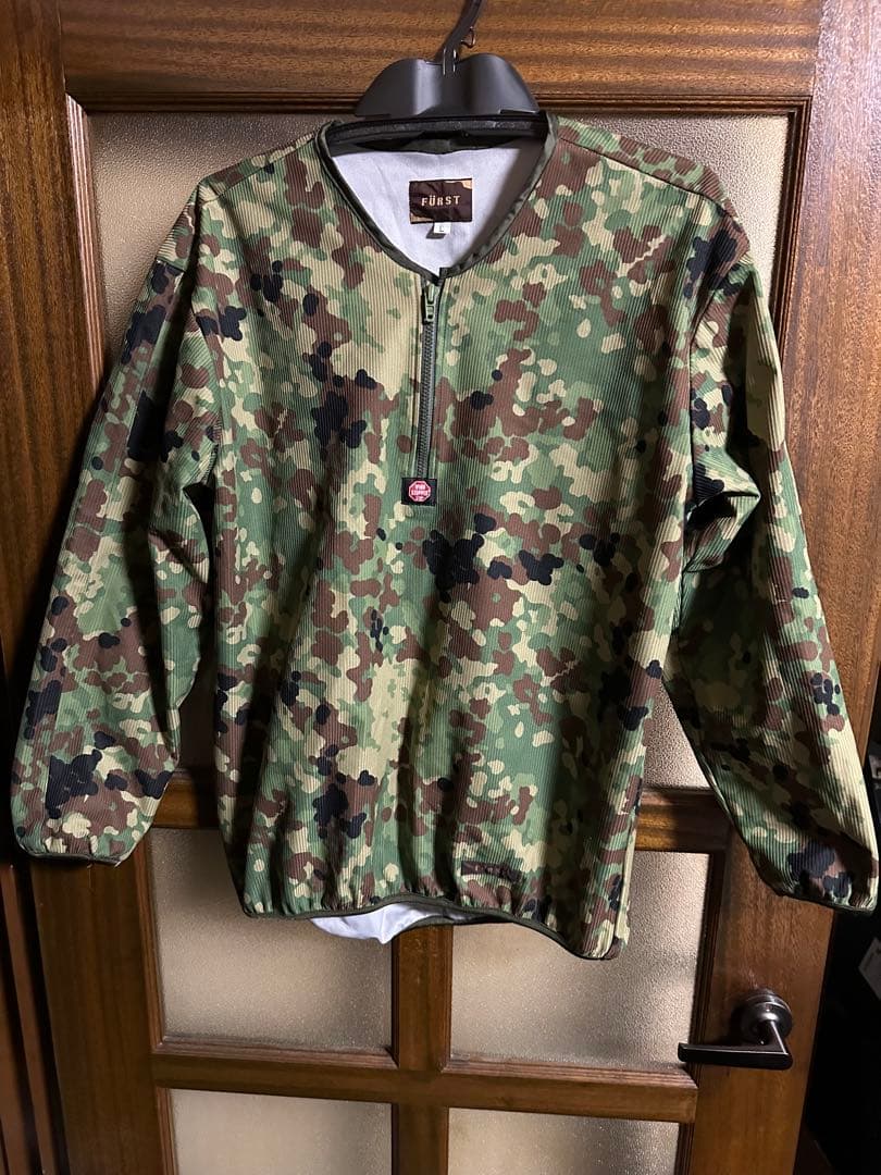 自衛隊ウィンドウストッパー迷彩上下L