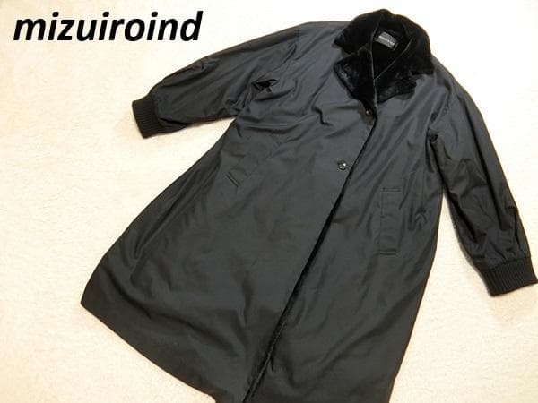 ノマ　mizuiroind　裏フランネル　チェスターコート　ブラック