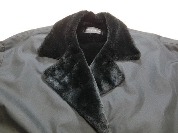 ノマ　mizuiroind　裏フランネル　チェスターコート　ブラック