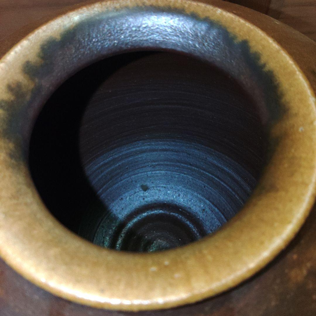 備前焼　名工・小橋赤心　壺　花瓶　共箱付き