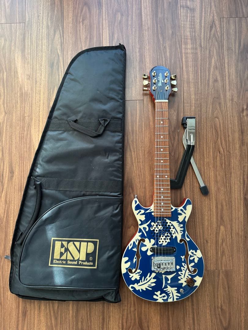 【美品】Woodstics アンプ内蔵ミニギター アロハケン 横山健 ESP